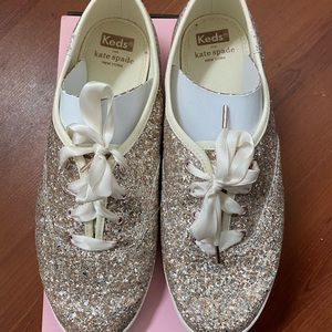 Gold glitter Kate spade keds